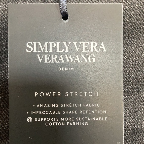 Simply Vera Vera Wang high rise skinny jean floral embroidery power stretch 8 14 - Picture 7 of 16